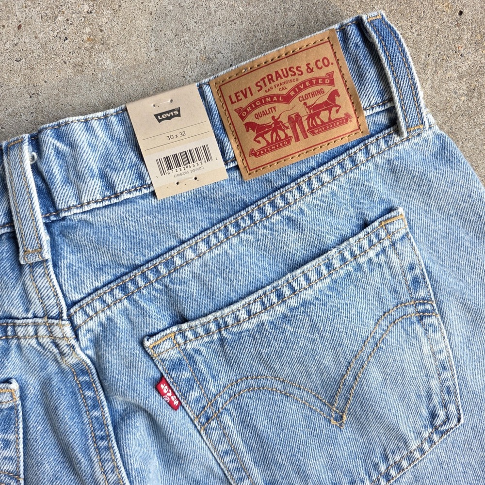 Levis Wide Leg Jeans Women's 30x32 Blue Low-Rise SuperLow Y2K Grunge Skater - Picture 5 of 11